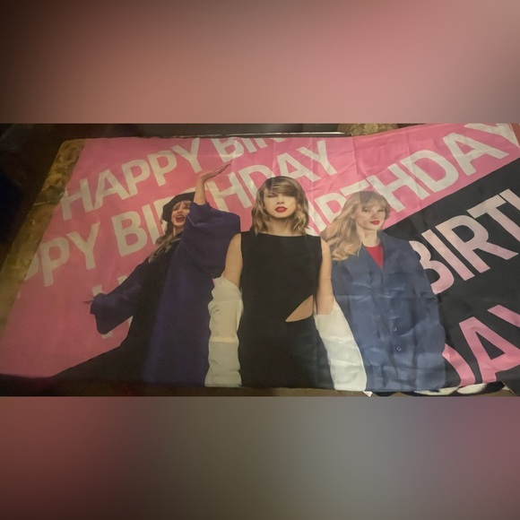 TAYLOR SWIFT HAPPY BIRTHDAY 58”x 38” Banner/ Flag NEW - Picture 1 of 7